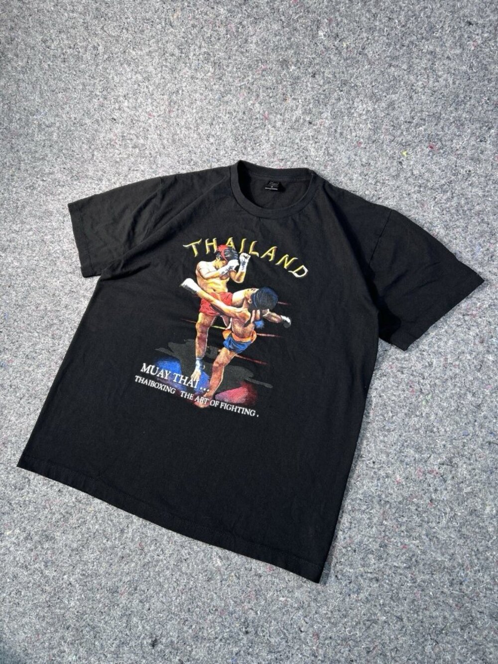 Muay Thai Thailand Boxing Box Vintage T Shirt Y2K Rap Tee Graphic Grunge XL